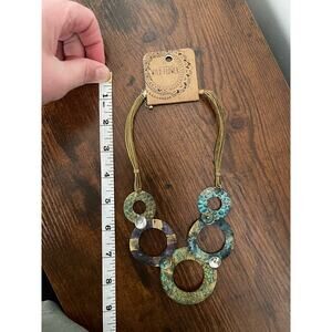 NWT copper and turquoise colored necklace